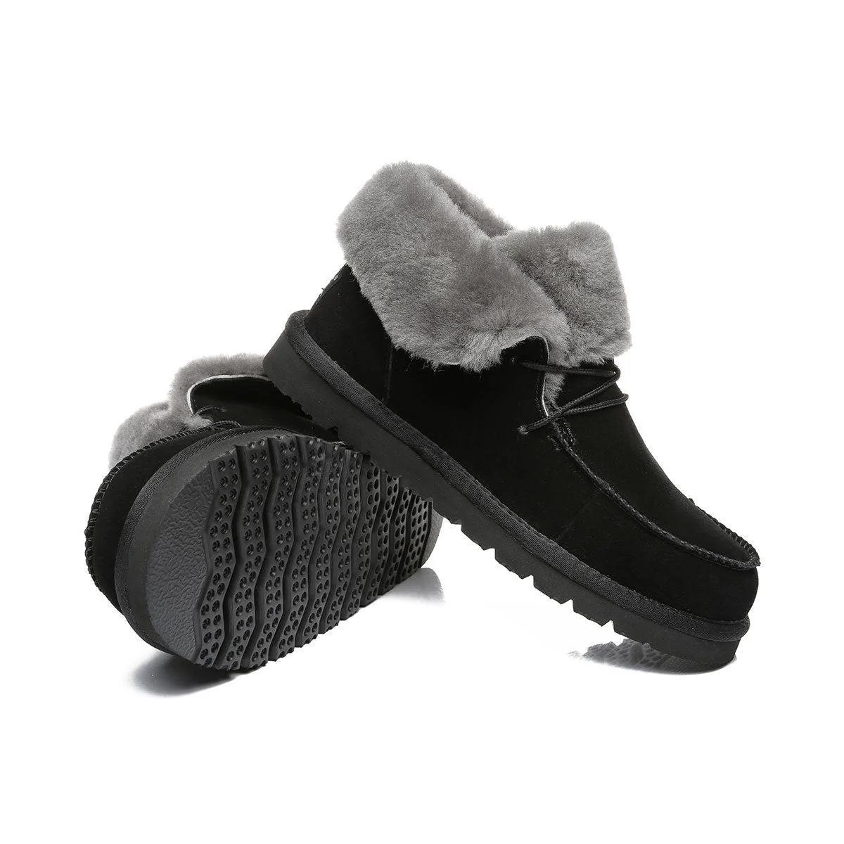 Alana Wool Collar Ankle Sheepskin UGG Boots - Image 15