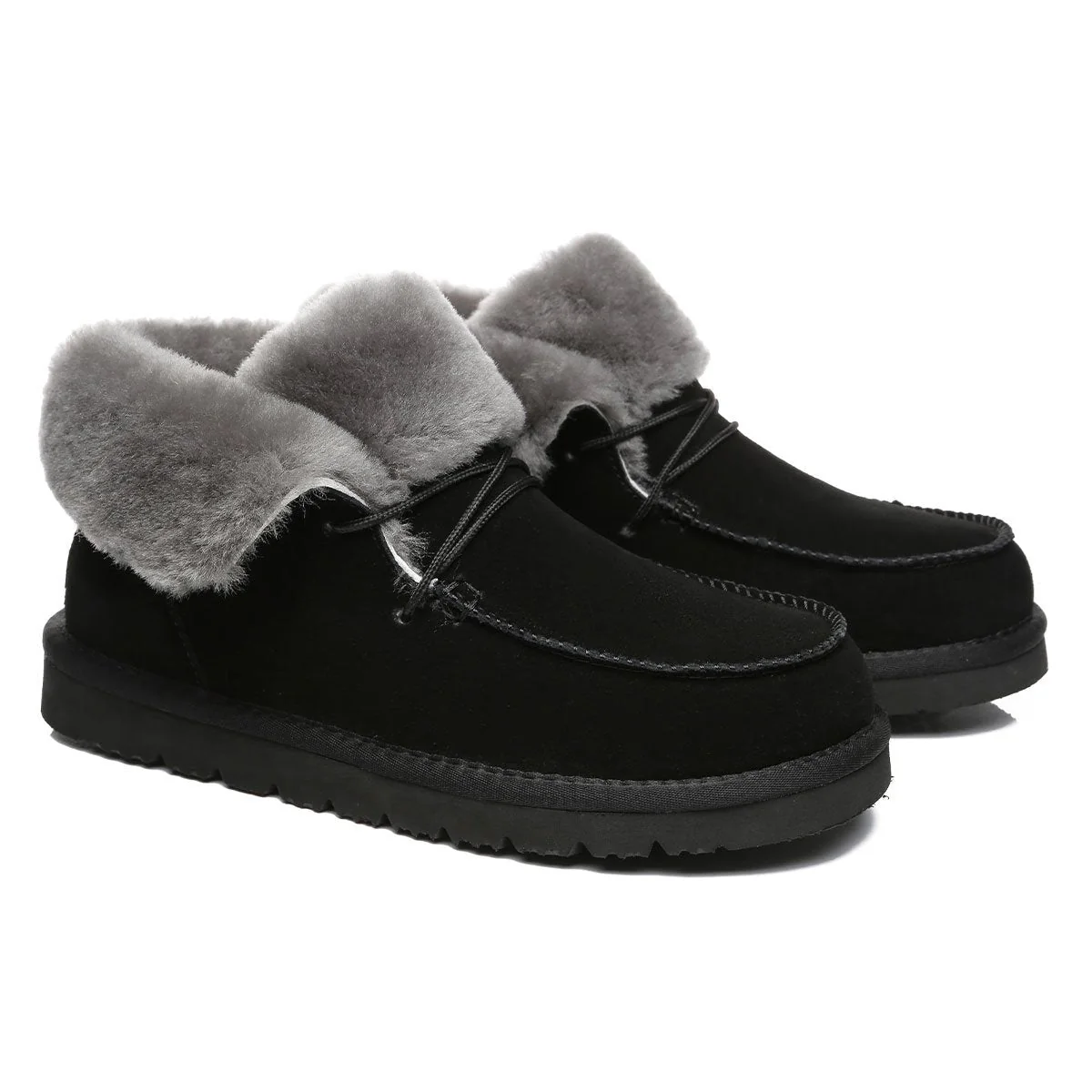Alana Wool Collar Ankle Sheepskin UGG Boots - Image 16