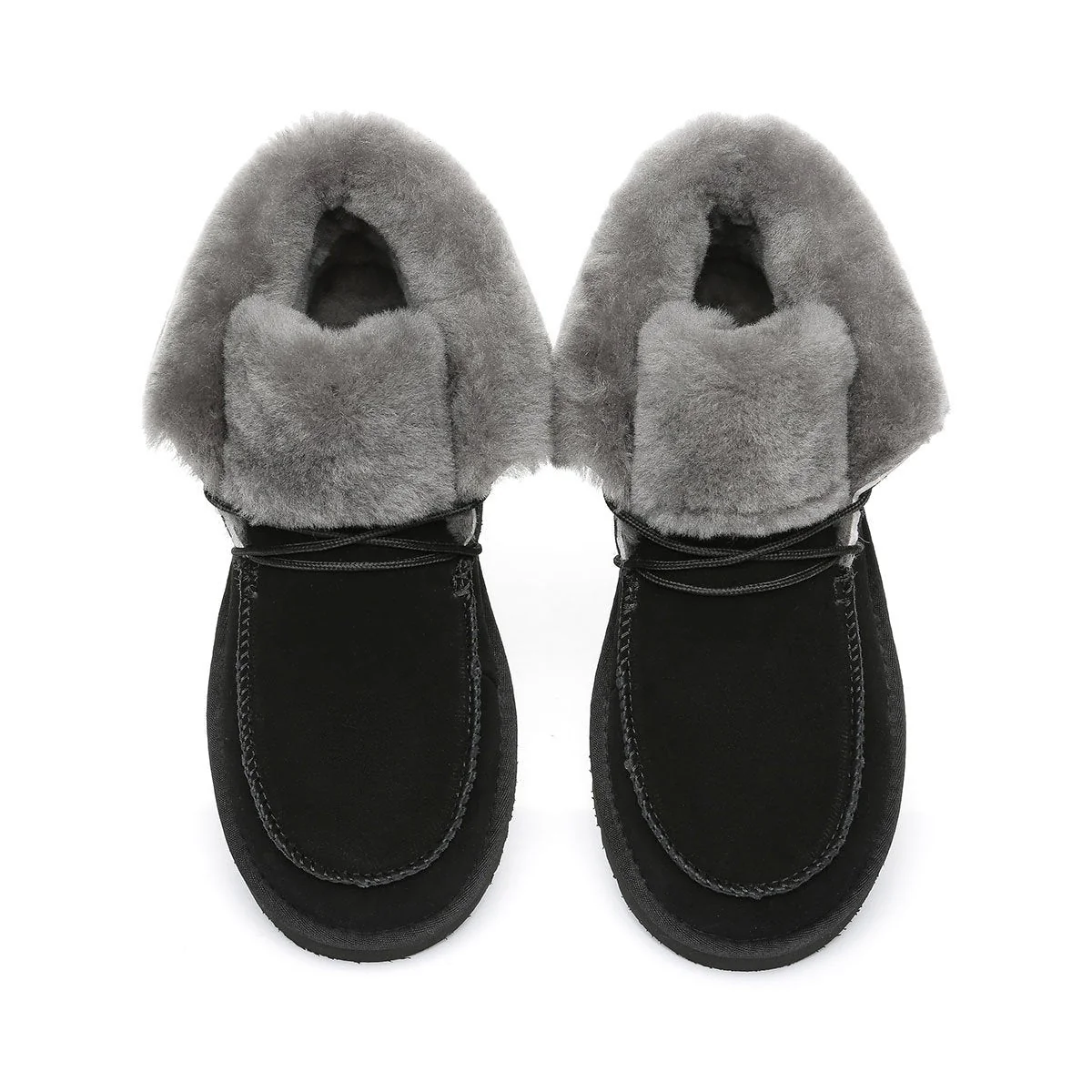 Alana Wool Collar Ankle Sheepskin UGG Boots - Image 19