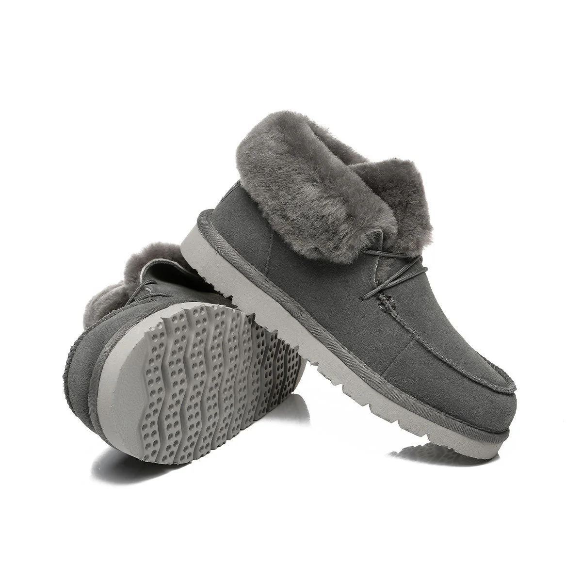 Alana Wool Collar Ankle Sheepskin UGG Boots - Image 6