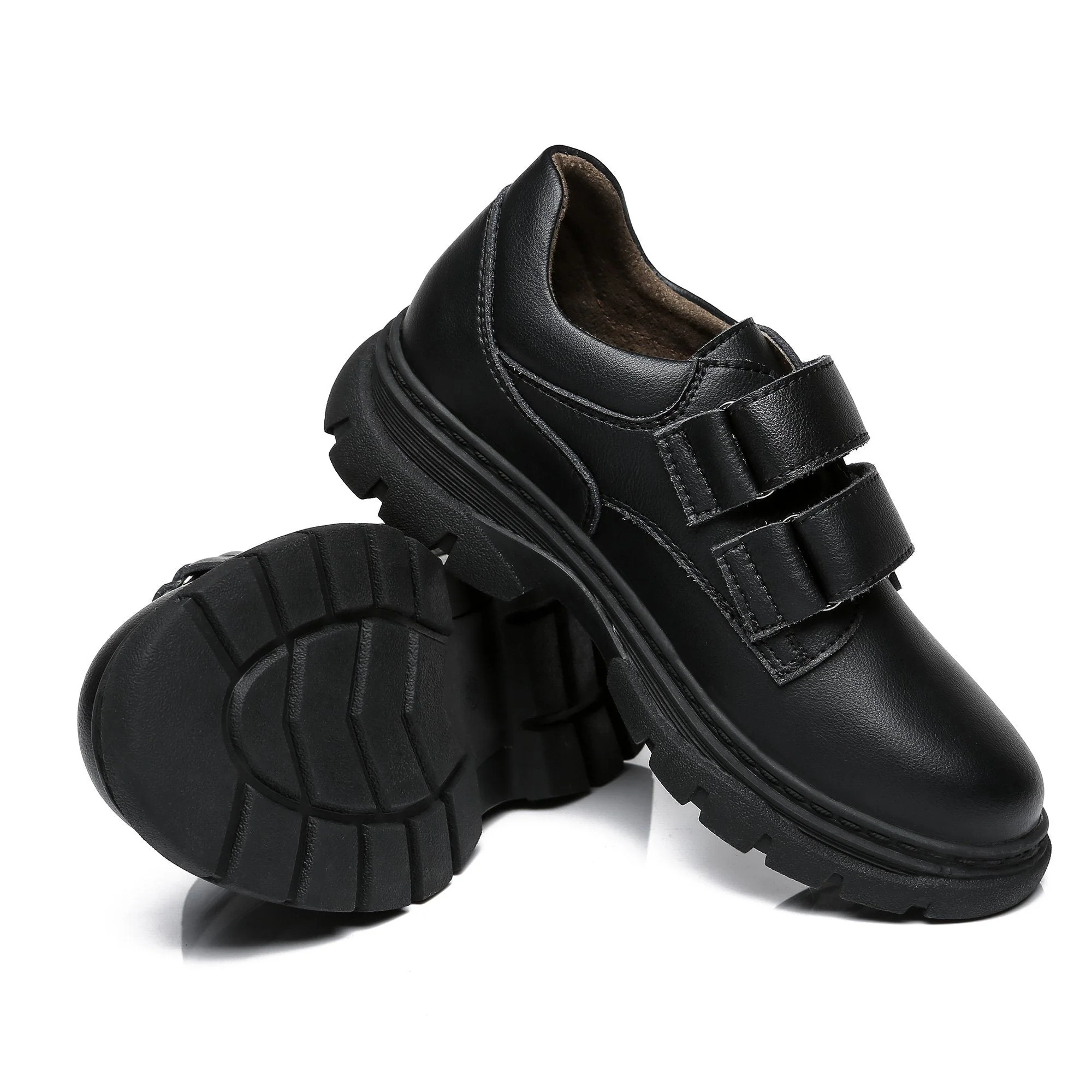 Barry Leather Velcro Strap School UGG Shoes - Image 7