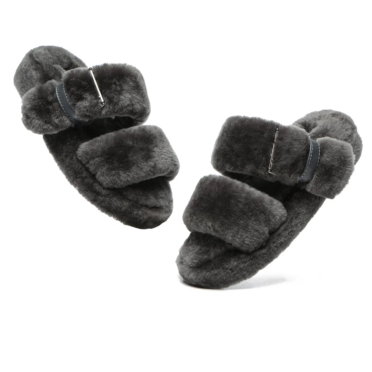 Fluffy UGG Slides Jamie Ultra Comfort Sole - Image 11