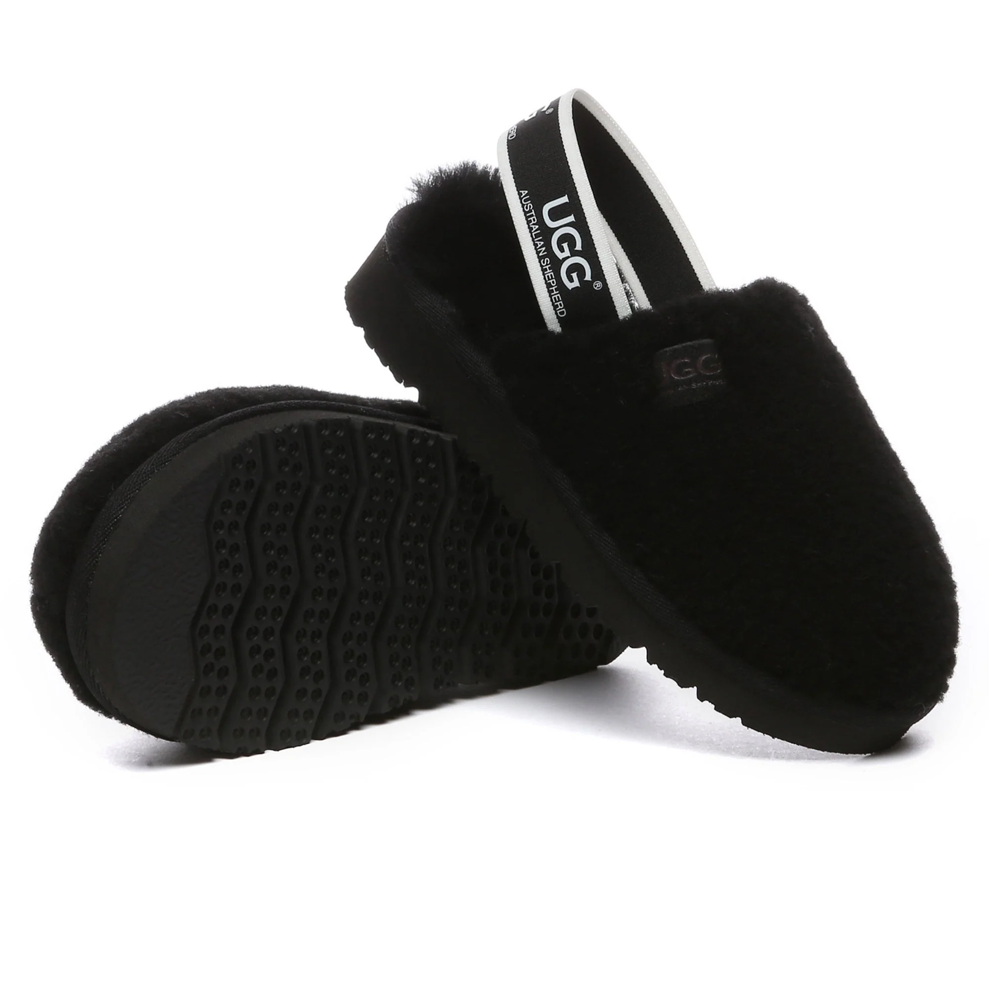 Kids Fluffy Slingback UGG Slippers - Image 5