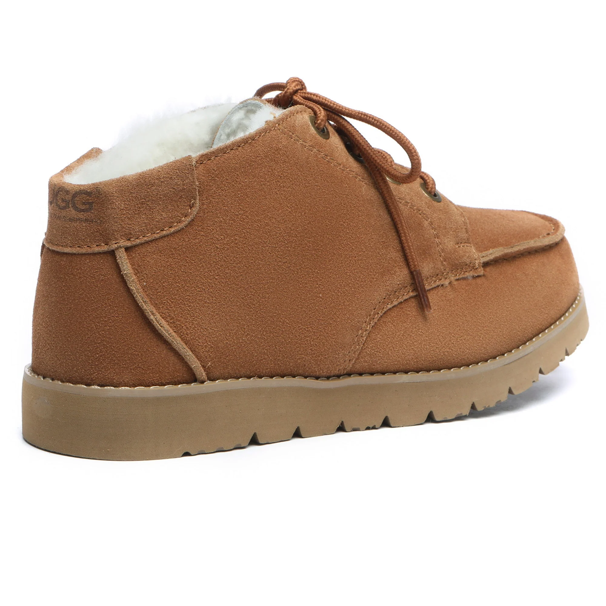 Lace Up Sheepskin Men Ankle UGG Boots - Image 2