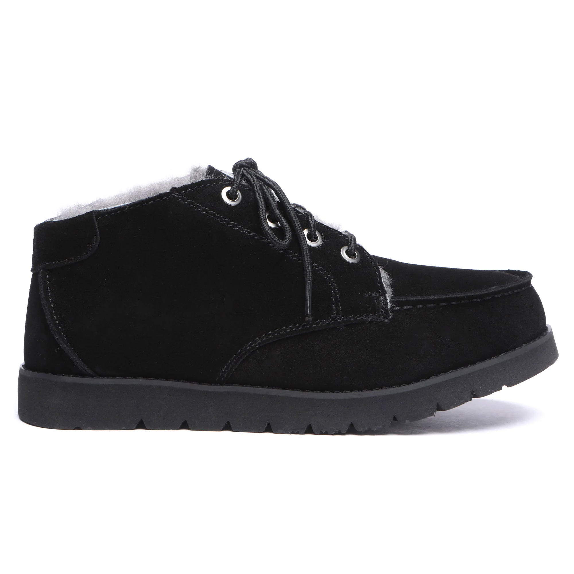 Lace Up Sheepskin Men Ankle UGG Boots - Image 6