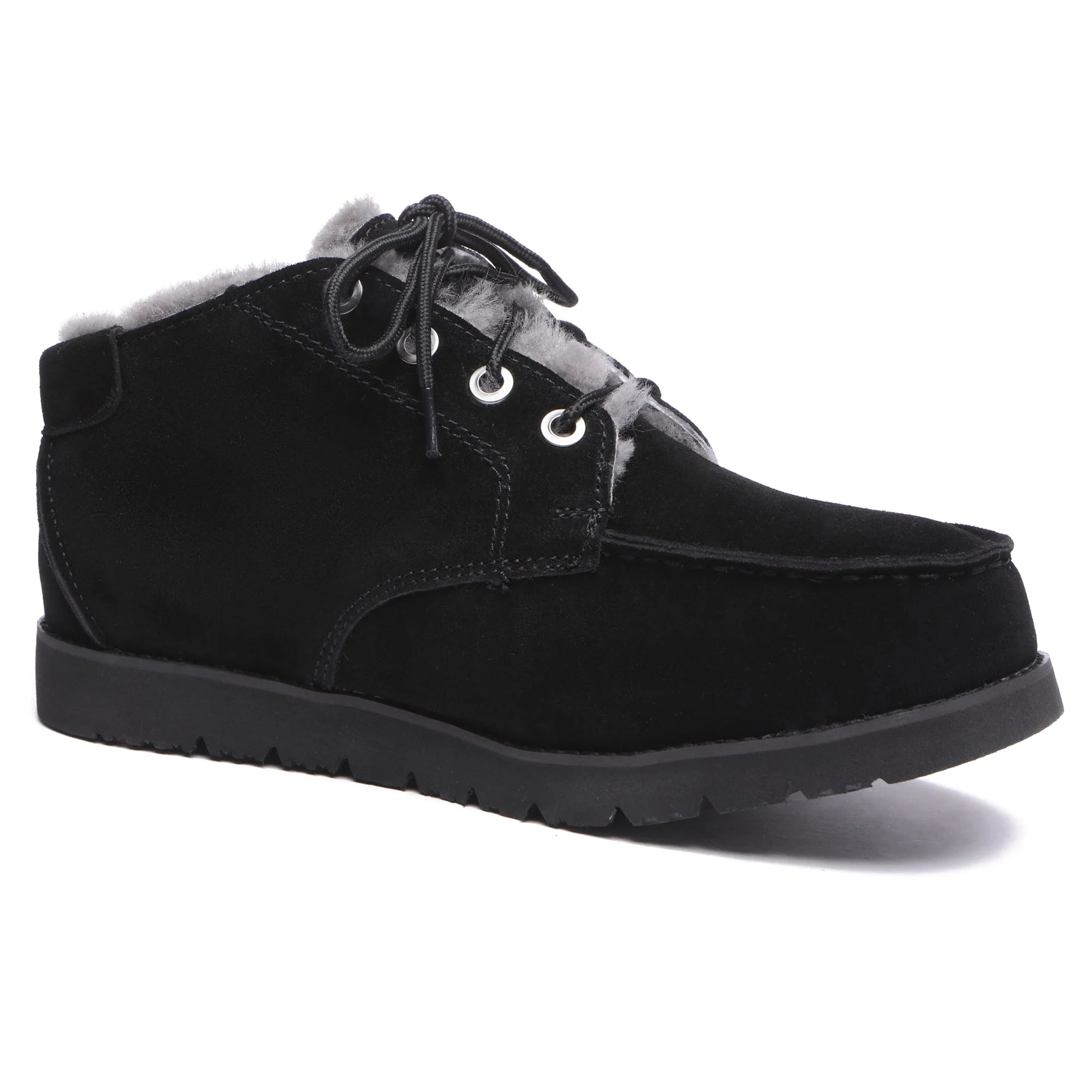 Lace Up Sheepskin Men Ankle UGG Boots - Image 8