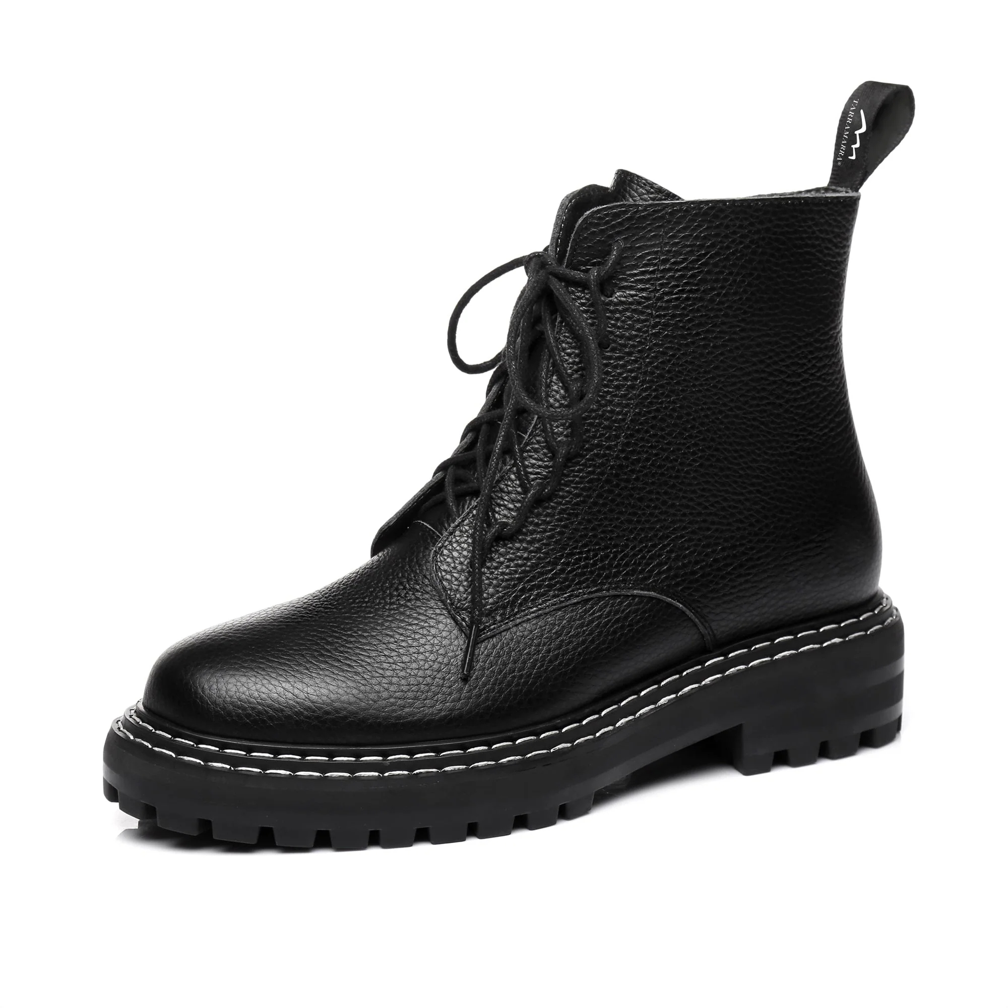 Logan Black Leather Boots - Image 3