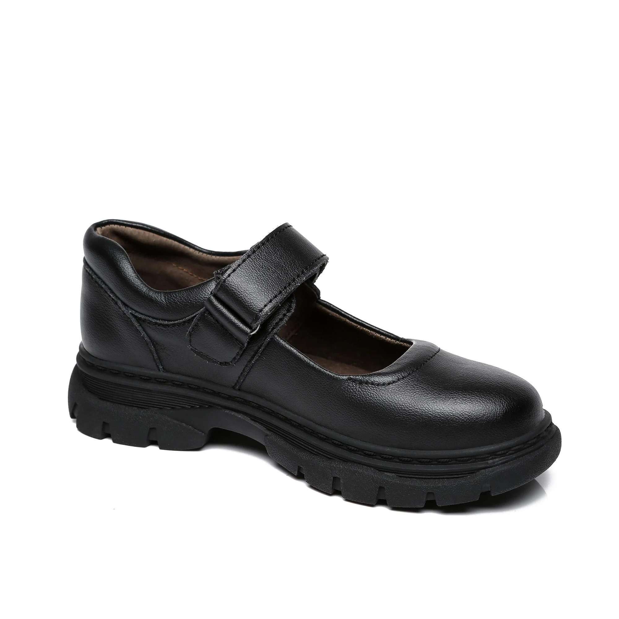 Mary Jane Velcro Strap Leather School UGG Shoes - Image 2