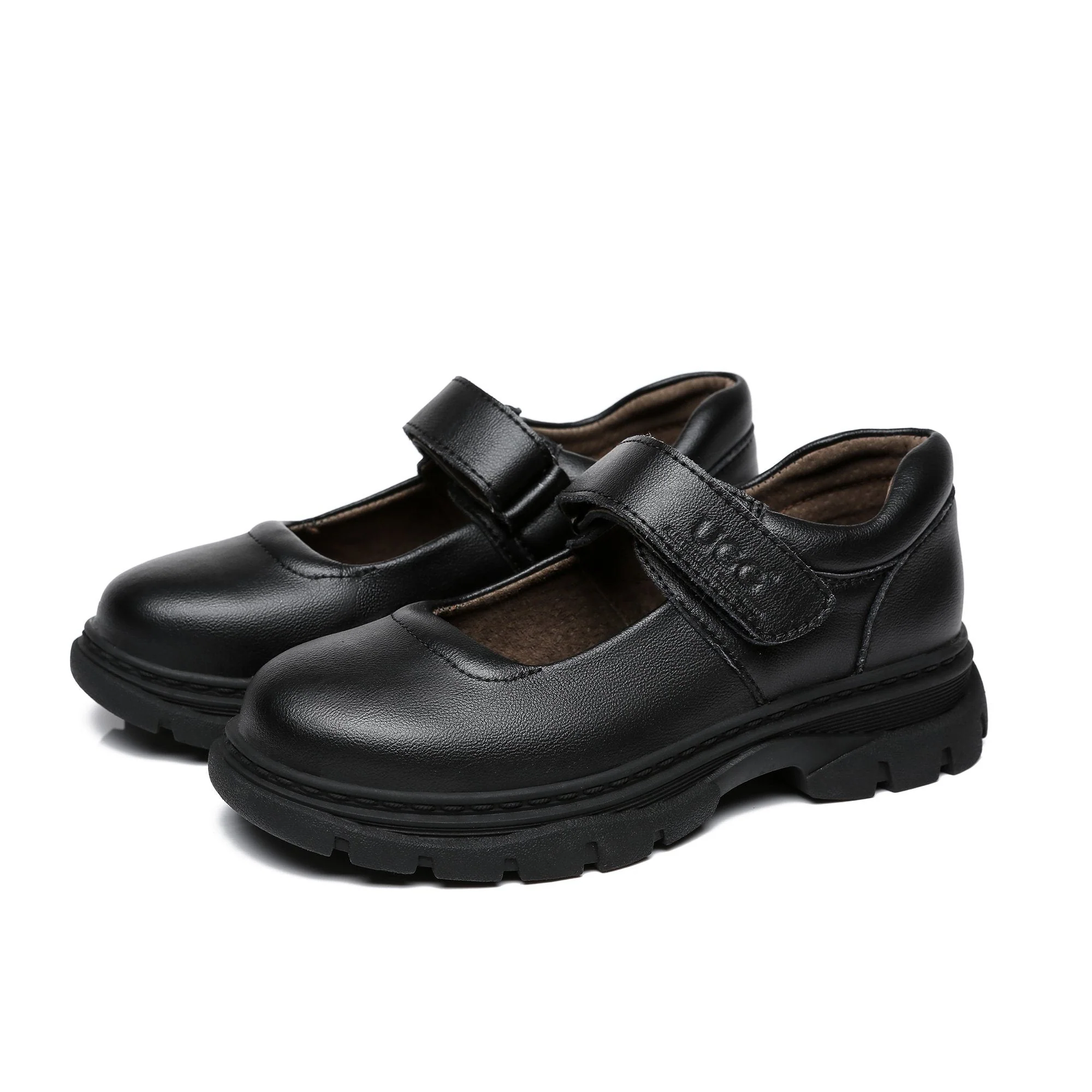 Mary Jane Velcro Strap Leather School UGG Shoes - Image 6