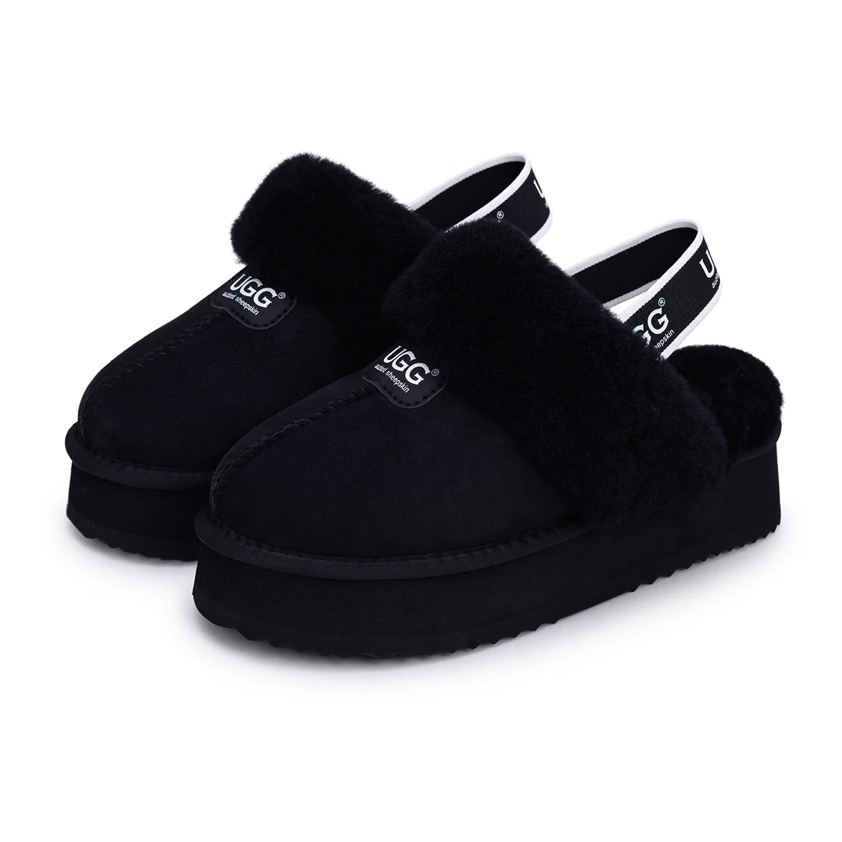 Platform Strap UGG Slippers - Image 11