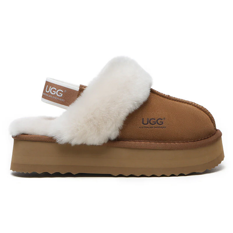 Removable Strap Slingback UGG Slippers - Image 6