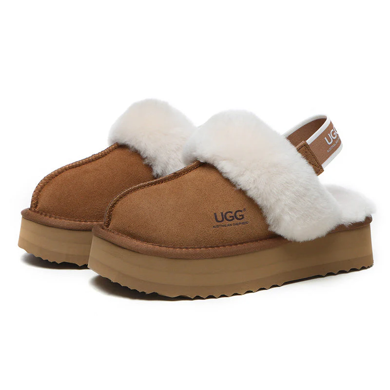 Removable Strap Slingback UGG Slippers - Image 9
