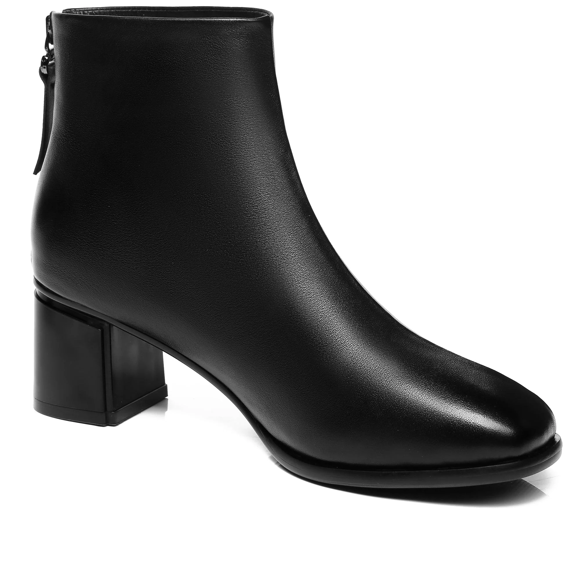 Roma Black Leather Ankle boots - Image 2