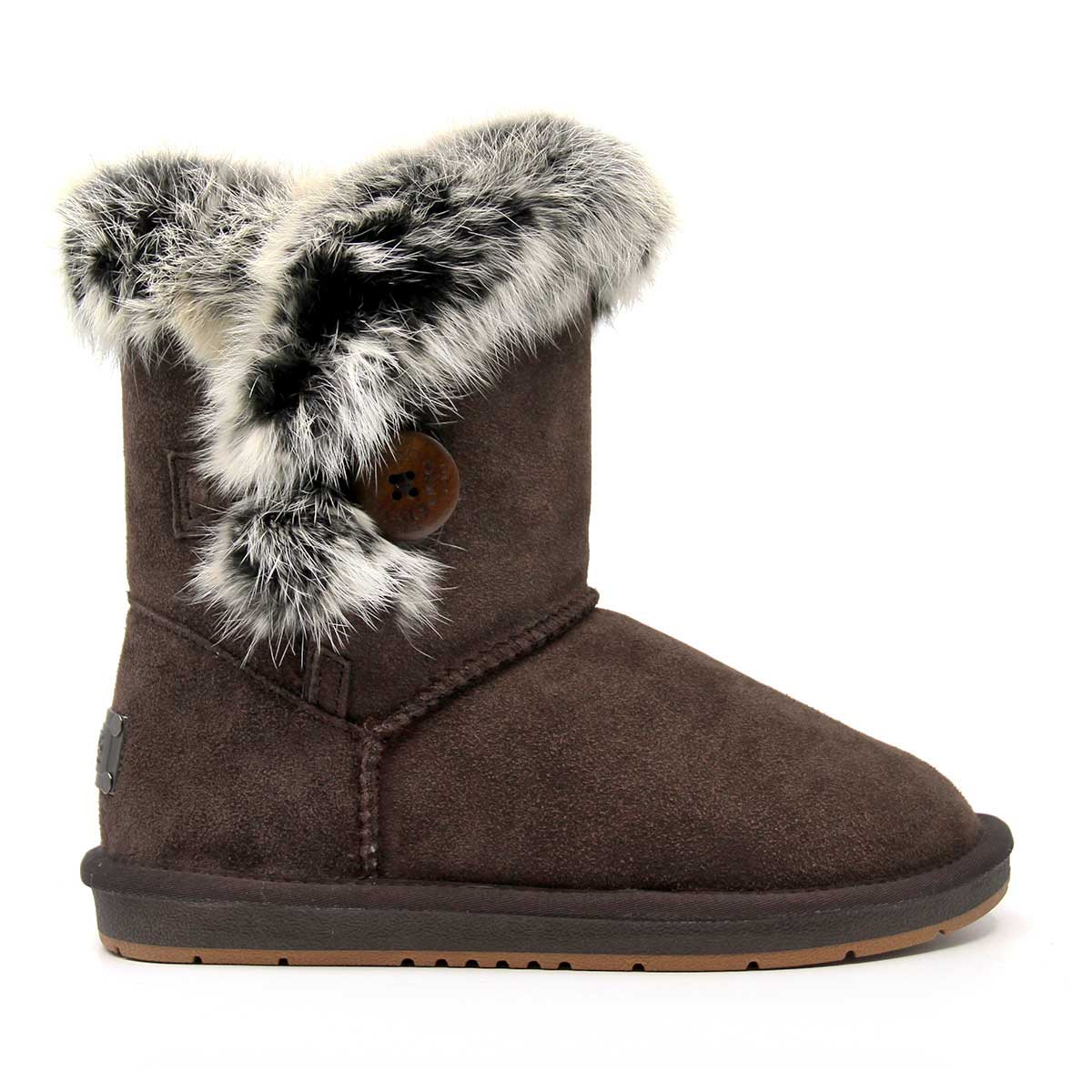 Short Button Fur UGG Boots - Image 12