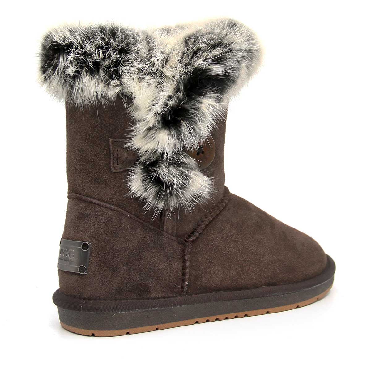 Short Button Fur UGG Boots - Image 16