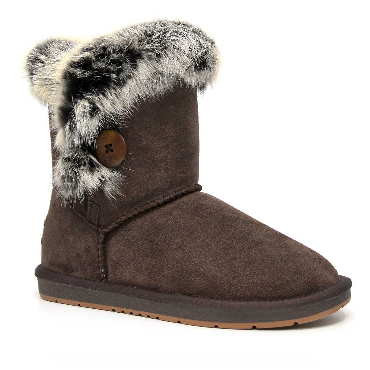Short Button Fur UGG Boots - Image 17