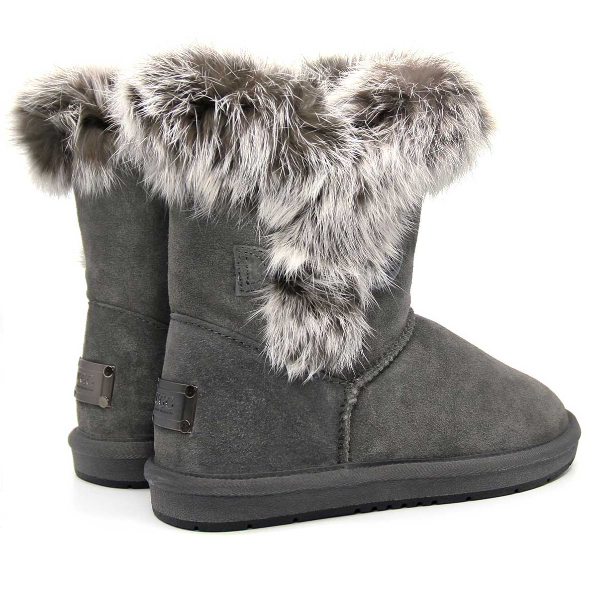 Short Button Fur UGG Boots - Image 21