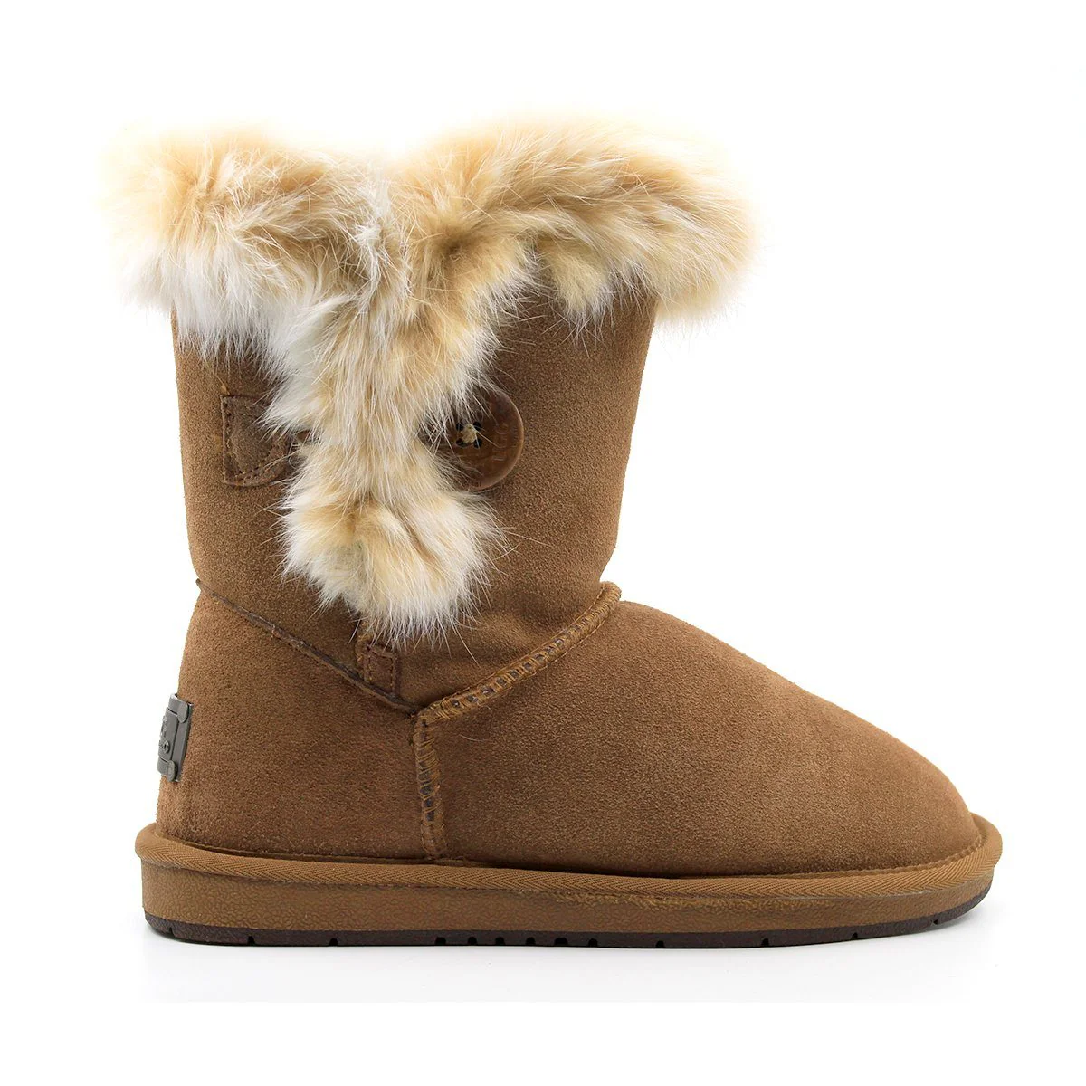 Short Button Fur UGG Boots - Image 6