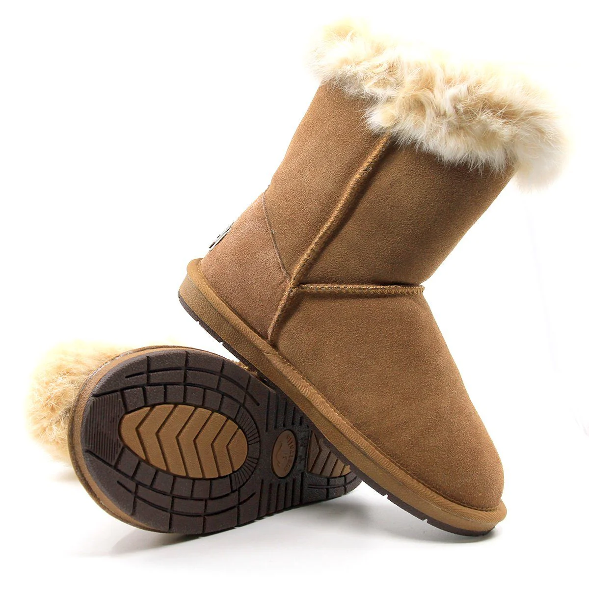 Short Button Fur UGG Boots - Image 7