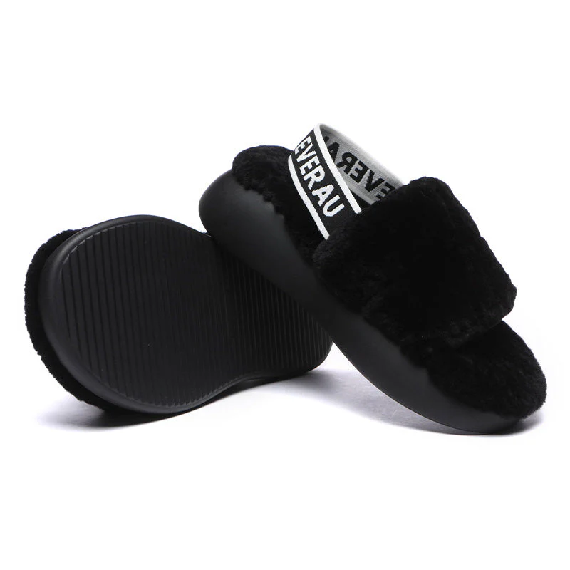 Women Sheepskin Wool Slingback Slippers - Image 5
